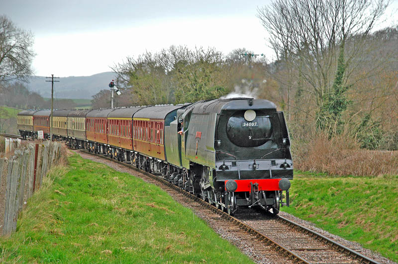 Approaching Bishops Lydeard station